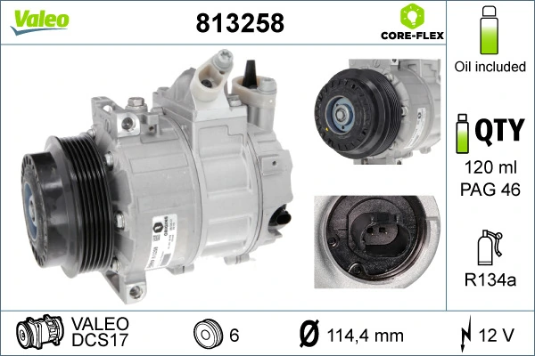 Compresseur, climatisation VALEO 813258