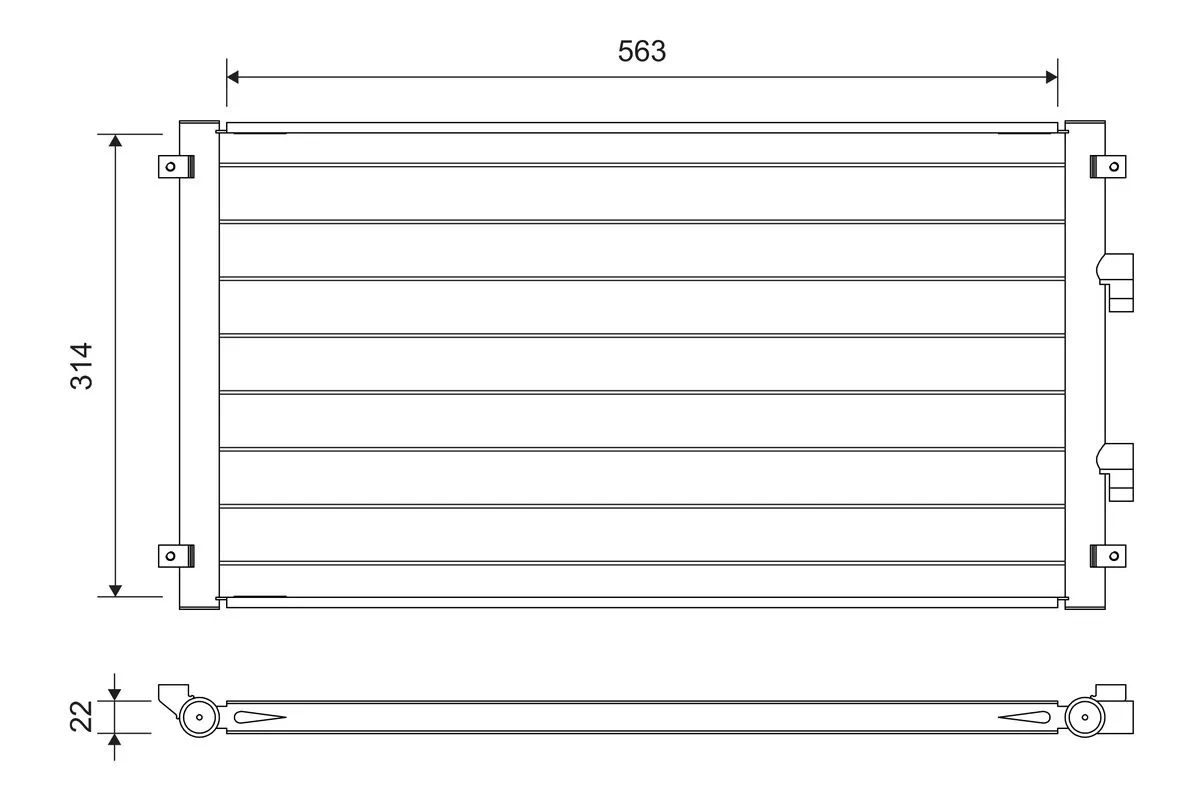 Condenseur, climatisation VALEO 822755