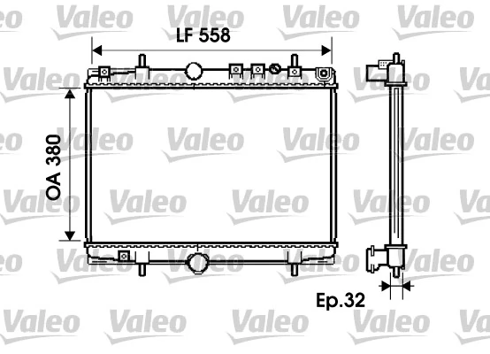 Radiateur, refroidissement du moteur VALEO 734281