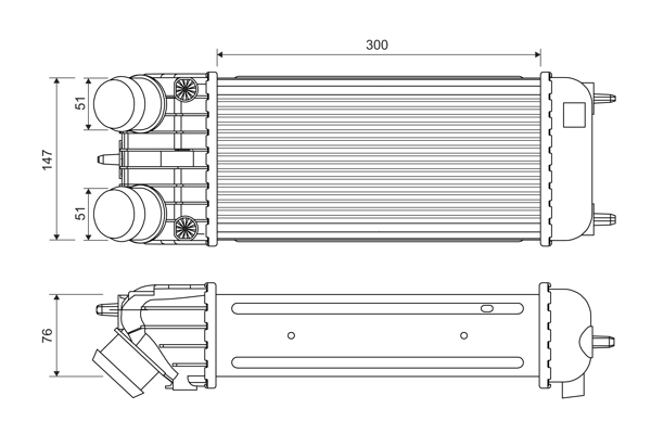 Intercooler, échangeur VALEO 818385