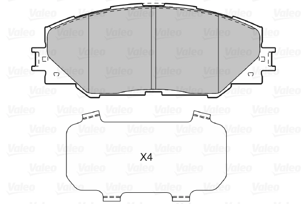 Kit de plaquettes de frein, frein à disque VALEO 601037