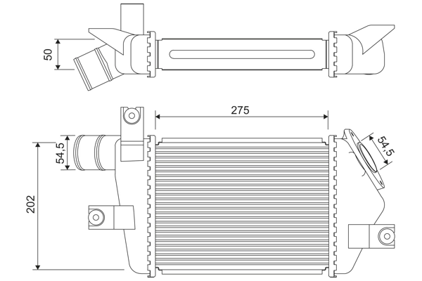 Intercooler, échangeur VALEO 818693