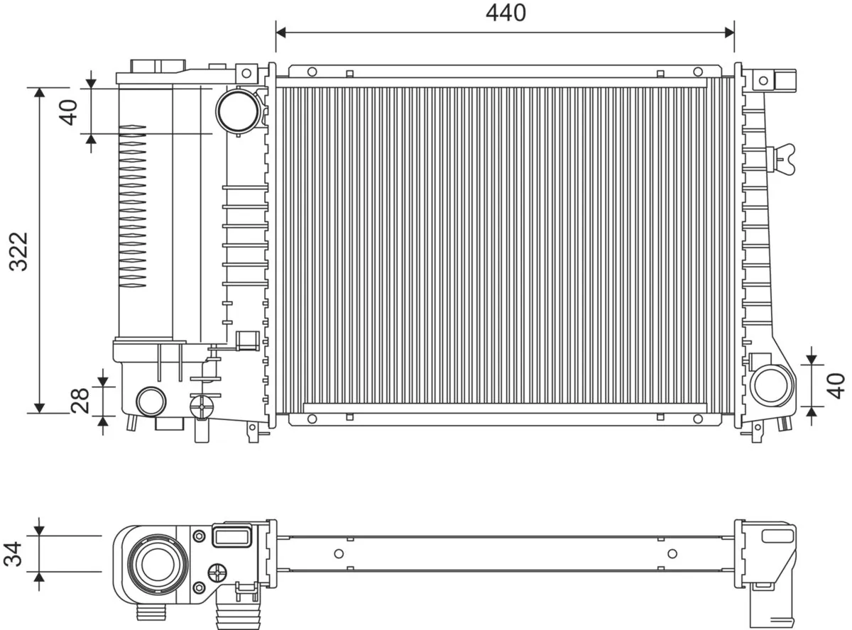 Radiateur, refroidissement du moteur VALEO 730365