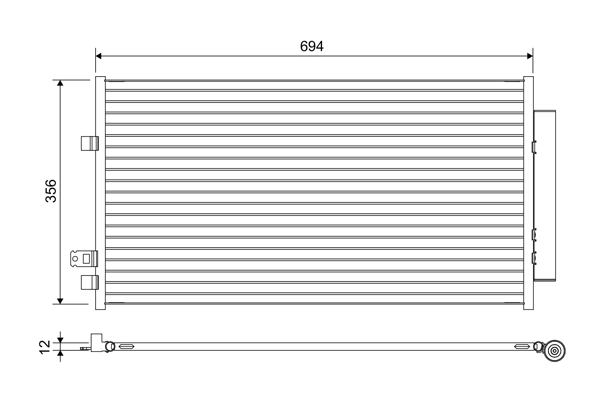 Condenseur, climatisation VALEO 822638
