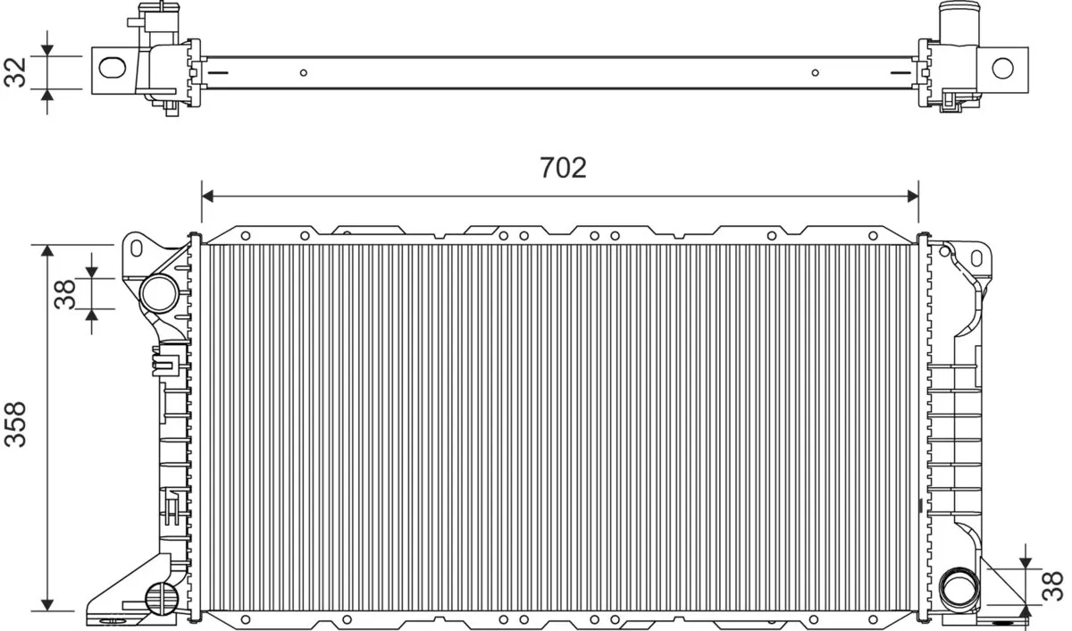 Radiateur, refroidissement du moteur VALEO 701525