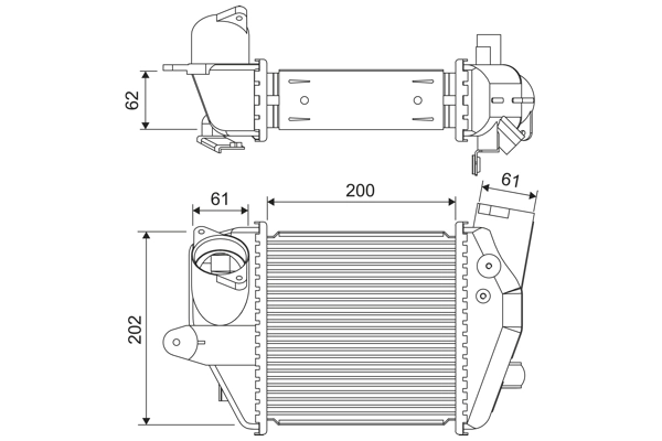 Intercooler, échangeur VALEO 822906