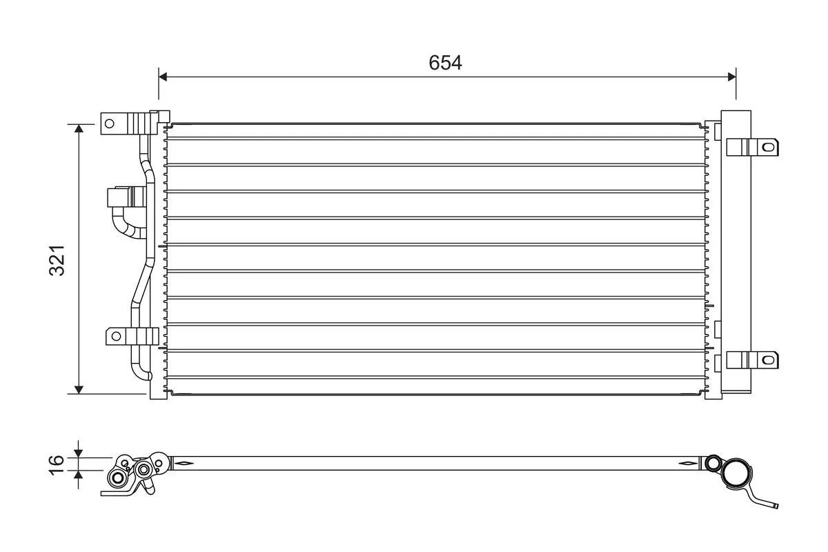 Condenseur, climatisation VALEO 822702