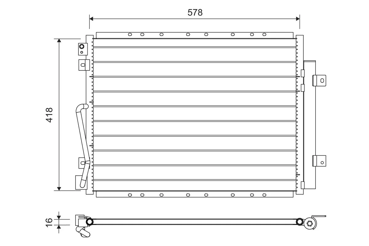 Condenseur, climatisation VALEO 822712