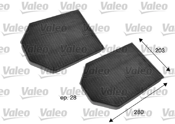 Filtre, air de l'habitacle VALEO 698791