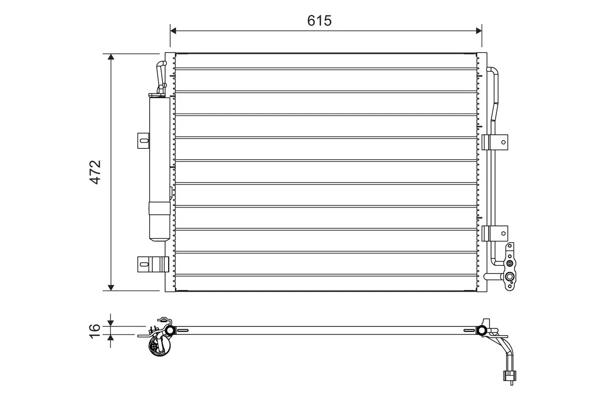 Condenseur, climatisation VALEO 822695