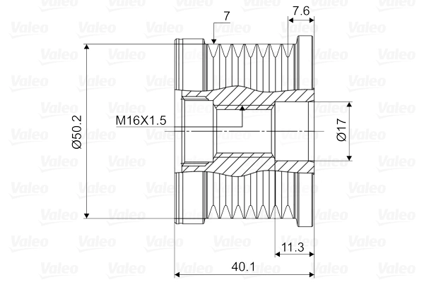 Poulie roue libre, alternateur VALEO 588100