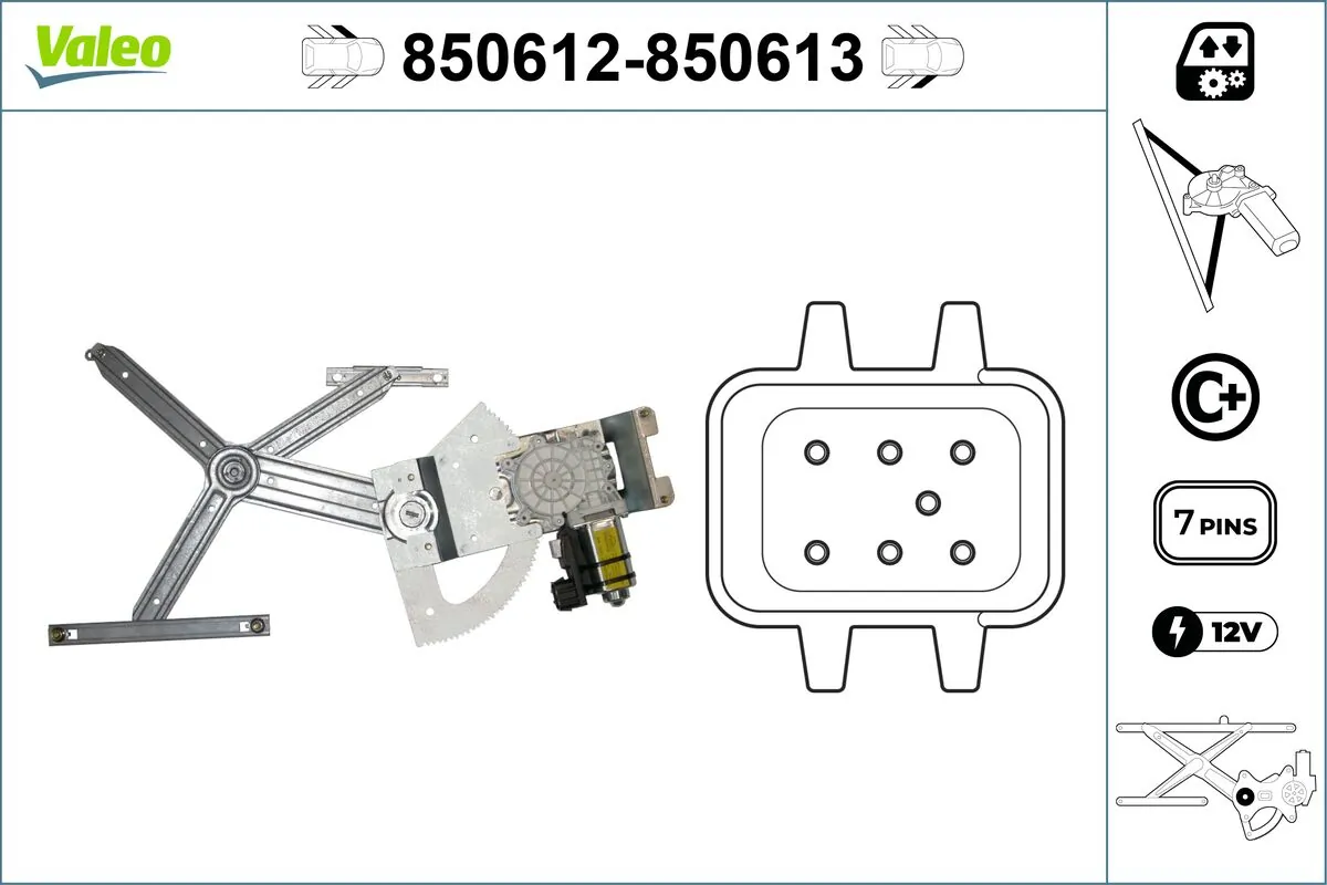 Lève-vitre VALEO 850612