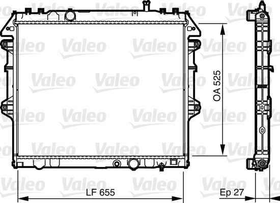 RADIATEUR EAU -164000L250- HILUX 05-