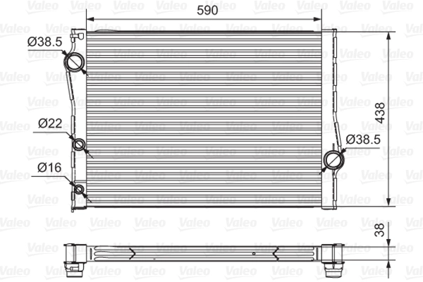 Radiateur, refroidissement du moteur VALEO 701549