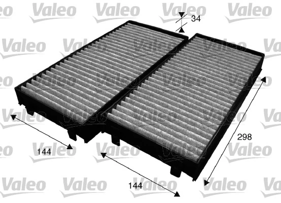 Filtre, air de l'habitacle VALEO 715584