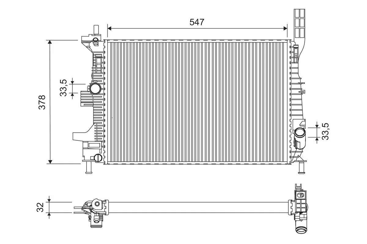 Radiateur, refroidissement du moteur VALEO 701675