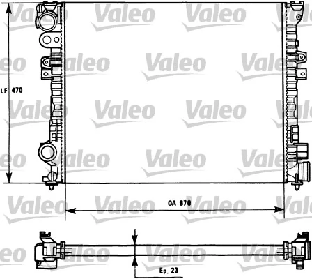 VALEO 731166 — Радіатор охолодження двигуна