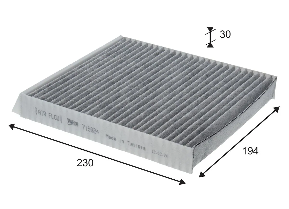 Filtre, air de l'habitacle VALEO 715924