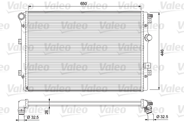 Radiateur, refroidissement du moteur VALEO 701728