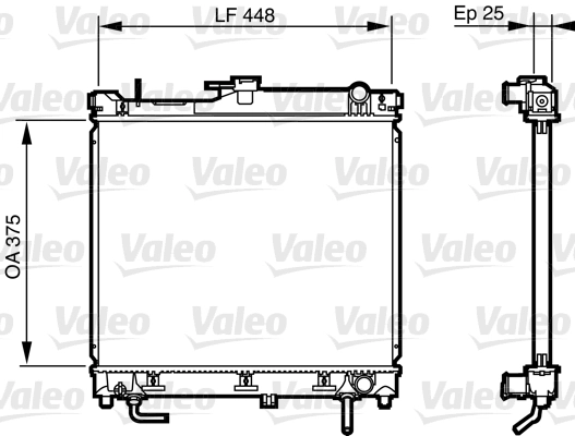 Radiateur, refroidissement du moteur VALEO 735578