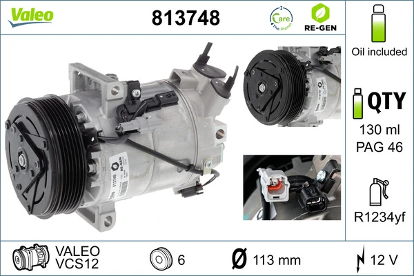 Compresseur, climatisation VALEO 813748