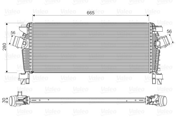 Intercooler, échangeur VALEO 818566