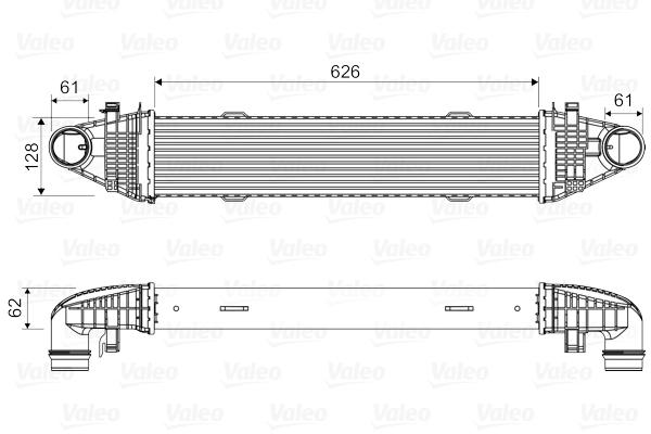Intercooler, échangeur VALEO 818616