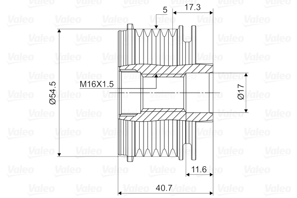 Poulie roue libre, alternateur VALEO 588026
