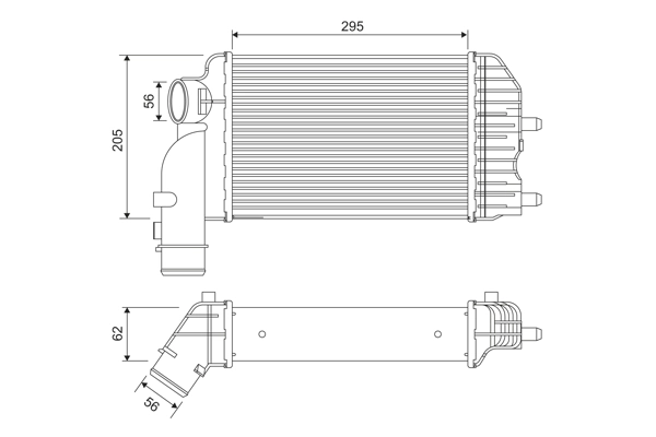 Intercooler, échangeur VALEO 817632