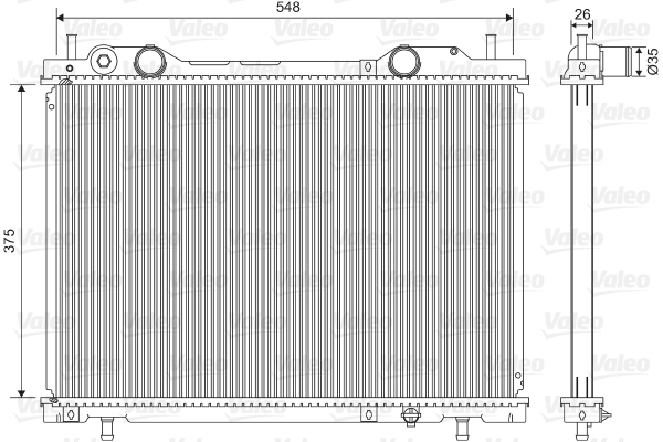 Radiateur, refroidissement du moteur VALEO 731972