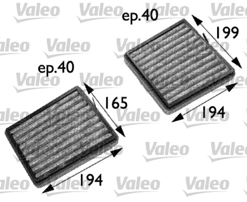 Filtre, air de l'habitacle VALEO 698742