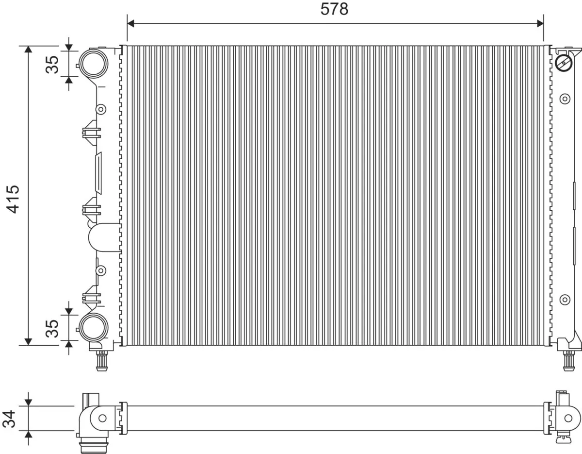 Radiateur, refroidissement du moteur VALEO 701380