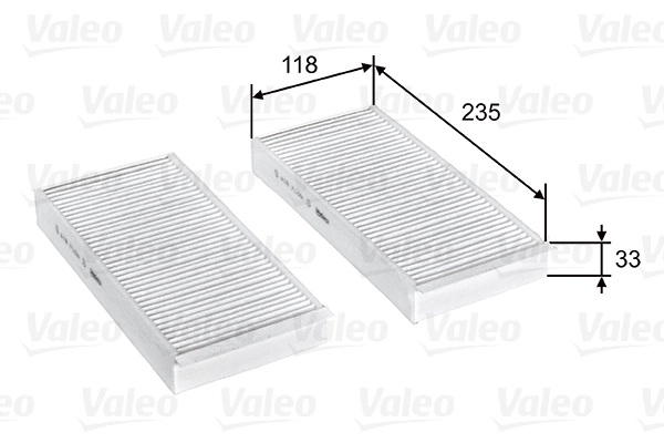 Filtre, air de l'habitacle VALEO 715812