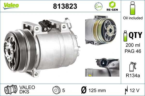 Compresseur, climatisation VALEO 813823