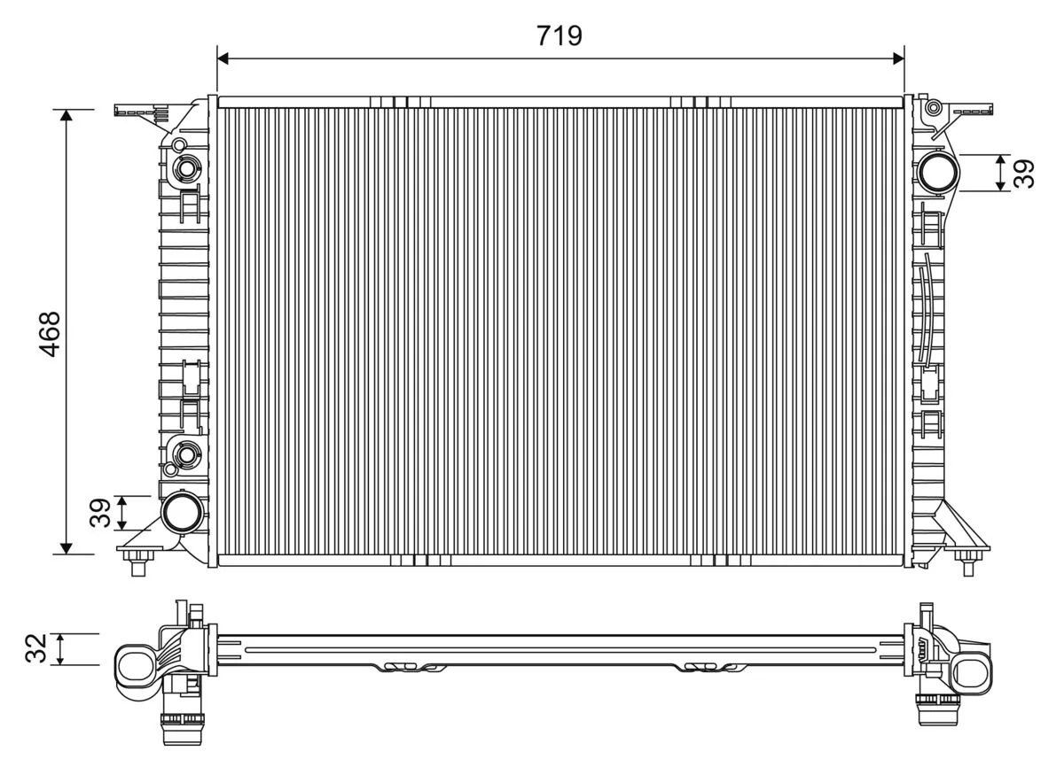 Radiateur, refroidissement du moteur VALEO 701228