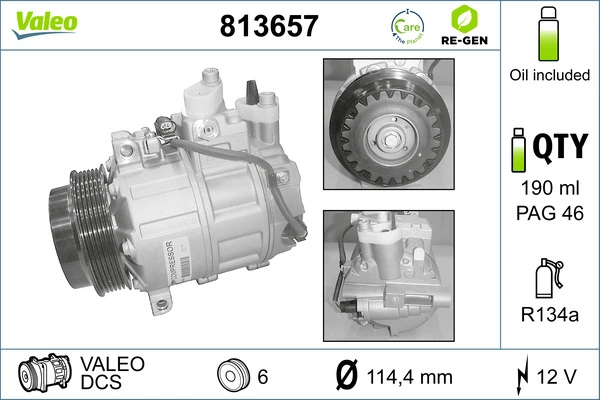 Compresseur, climatisation VALEO 813657