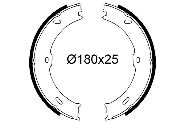 Brake Shoe Set, parking brake