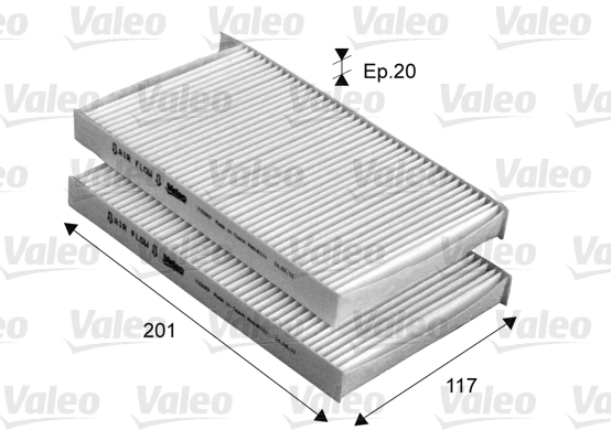 Filtre, air de l'habitacle VALEO 715669