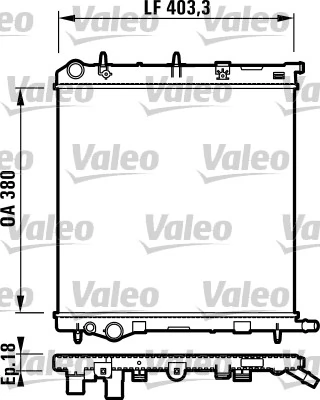 Radiateur, refroidissement du moteur VALEO 732831