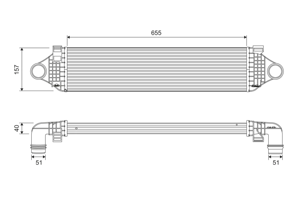 Intercooler, échangeur VALEO 818689