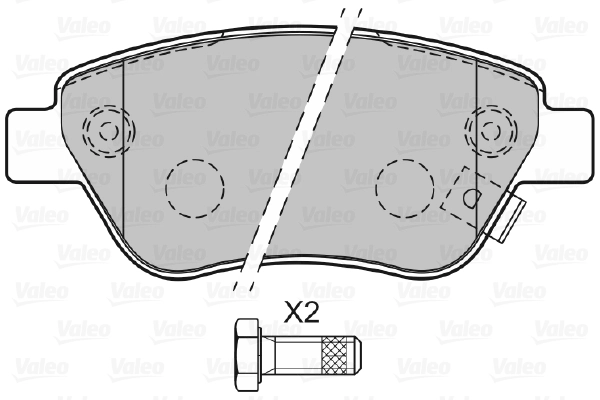 Kit de plaquettes de frein, frein à disque VALEO 601346