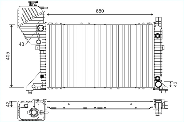 VALEO 701163 — Радіатор охолоджування