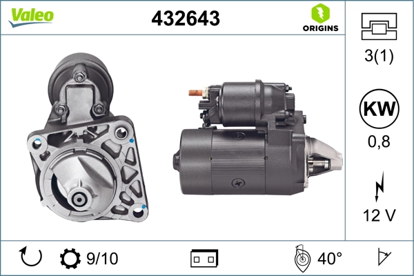 Démarreur VALEO 432643