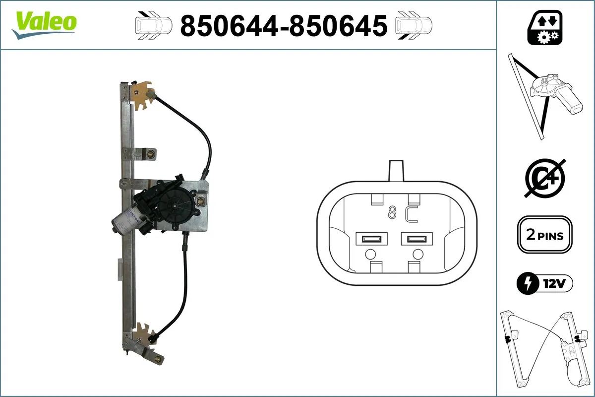 Lève-vitre VALEO 850644