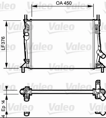 Radiateur, refroidissement du moteur VALEO 734319