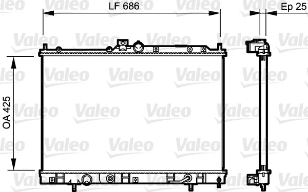 VALEO 735202 — Радіатор охолодження двигуна
