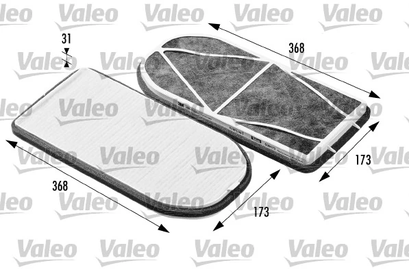 Filtre, air de l'habitacle VALEO 698470