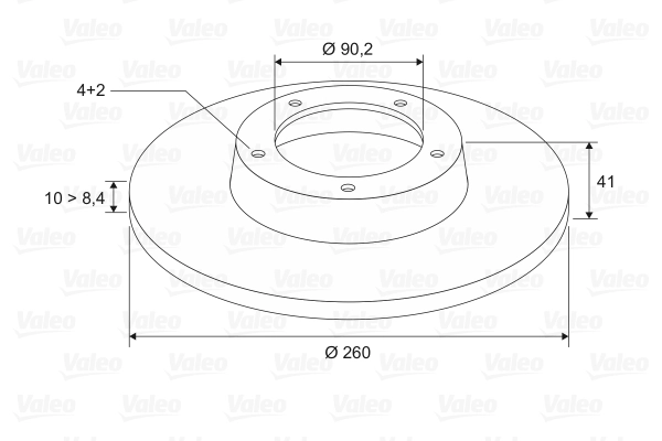 Disque de frein VALEO 186647