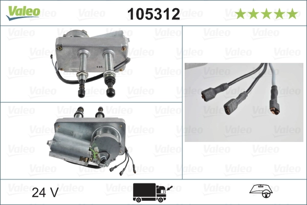 Moteur d'essuie-glace VALEO 105312