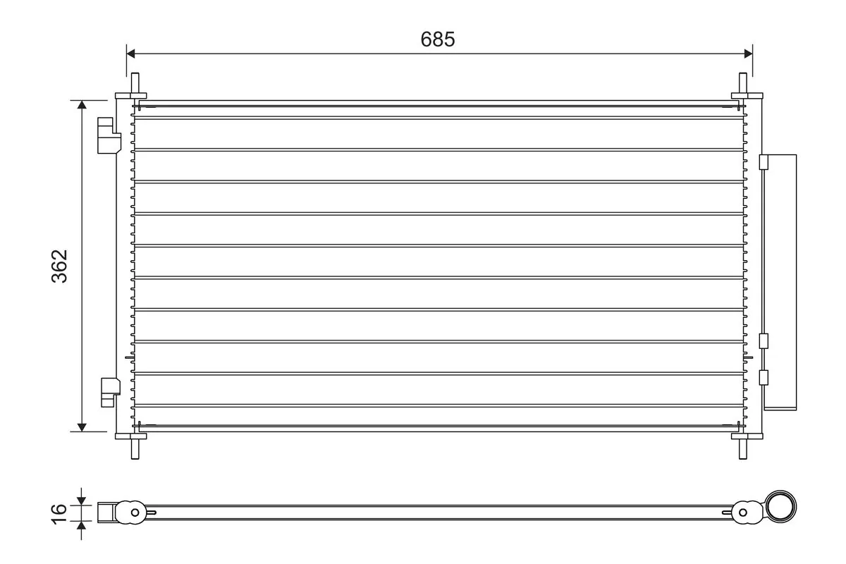 Condenseur, climatisation VALEO 822734